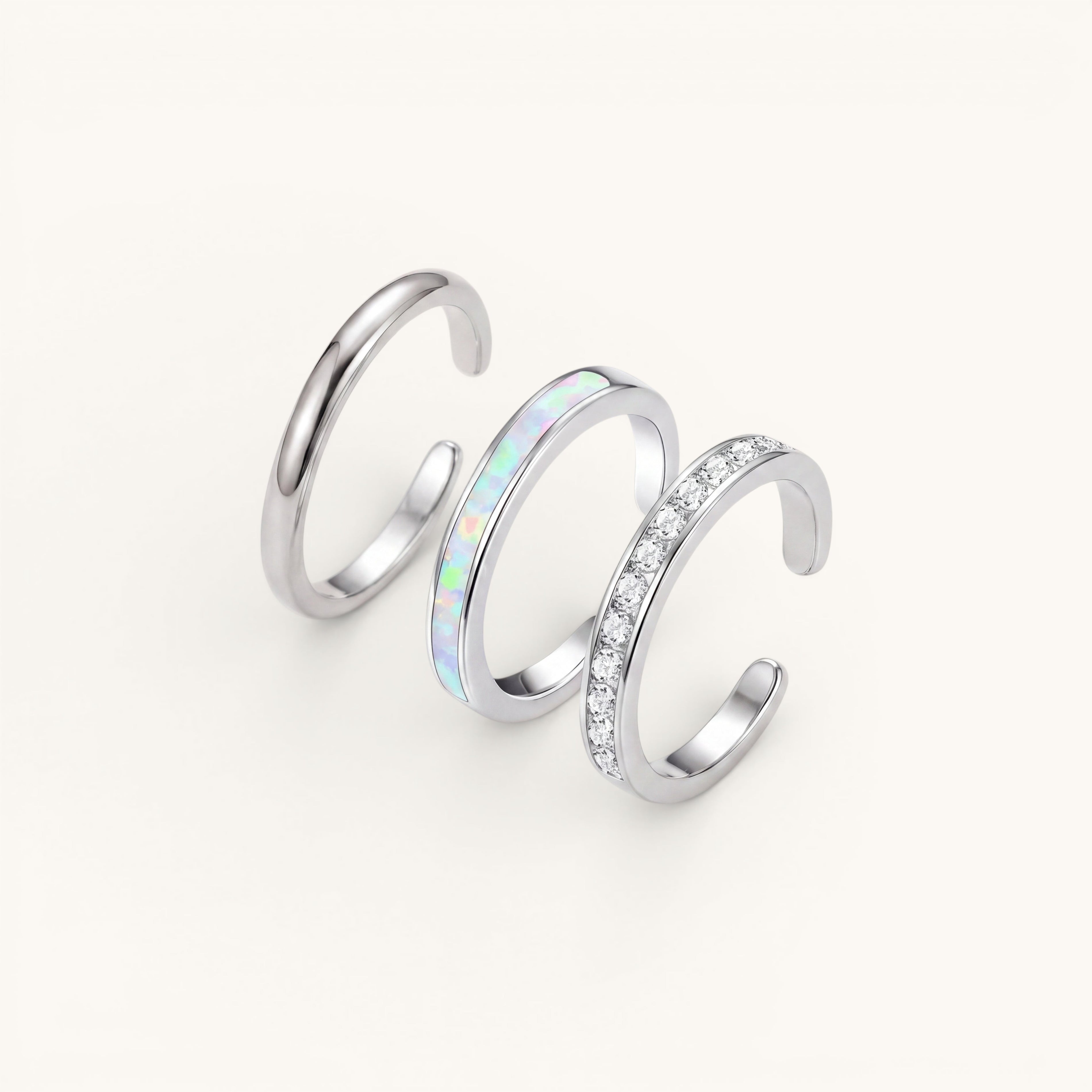 Luxe Toe Ring Set Silver