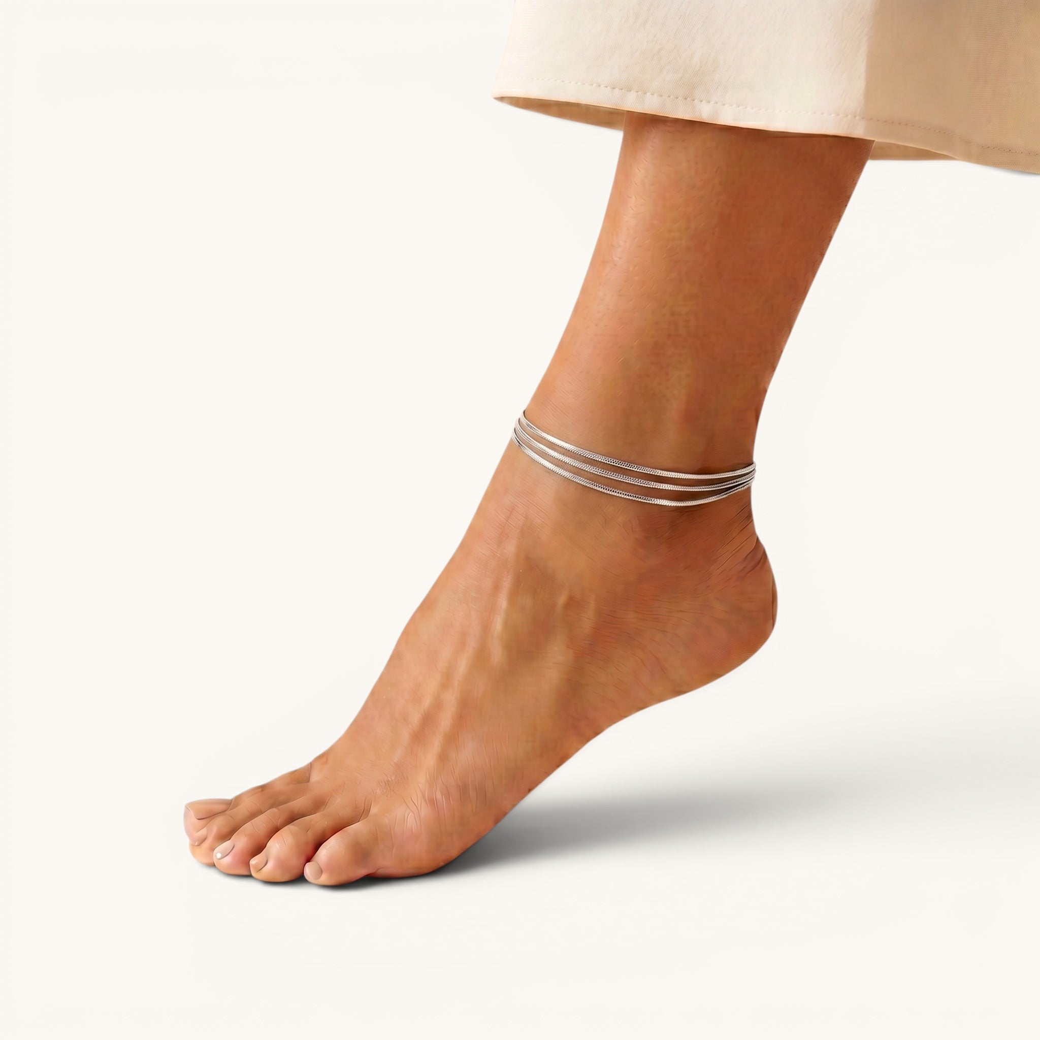 Tria Anklet Silver