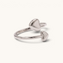 Feetz & Co. Adore adjustable silver-tone stainless steel toe ring featuring two heart charms.