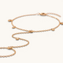 Feetz & Co. Astra gold-plated stainless steel barefoot sandal with delicate star charms on a fine chain