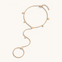Feetz & Co. Astra gold-plated stainless steel barefoot sandal featuring a delicate chain with tiny star charms.