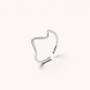Feetz & Co. silver wave-shaped adjustable toe ring in polished stainless steel with a line of sparkling stones.