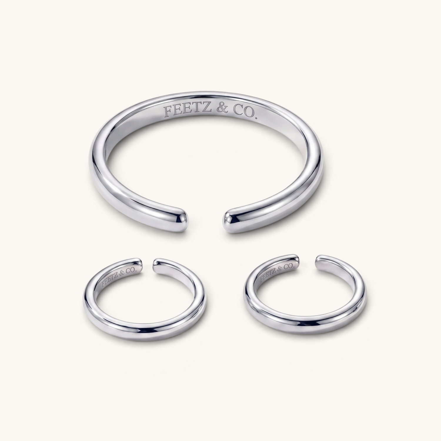 Trio Toe Ring Stack