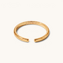 Feetz & Co. gold-plated stainless steel open band big toe ring with a smooth, polished minimalist design.